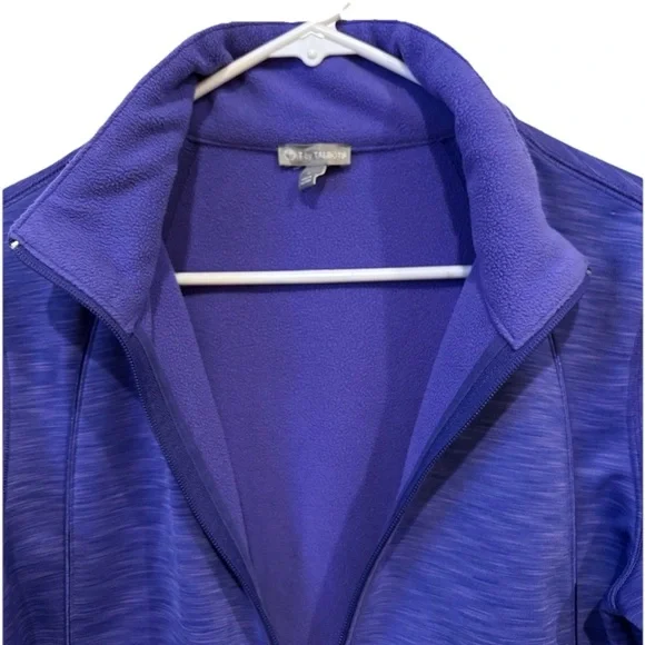 Women's T by Talbots‎ Fleece Full Zip Athletic Jacket Purple Size Small - Picture 4 of 7